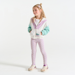 طماق طويل بطبعات، باللون الأرجواني المائي للفتيات